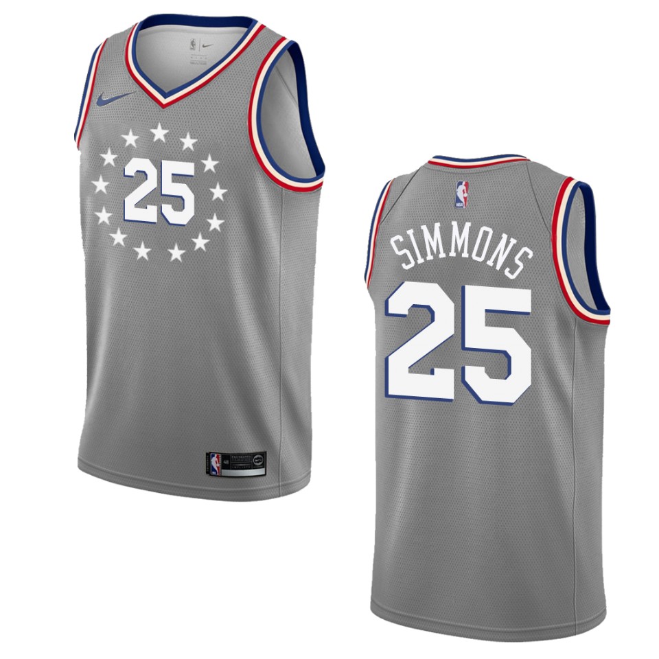 2019-20 Men Philadelphia 76ers #25 Ben Simmons City Edition Swingman ...