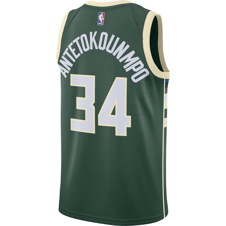 Giannis Antetokounmpo Milwaukee Bucks Nike Swingman Jersey Green - Icon ...
