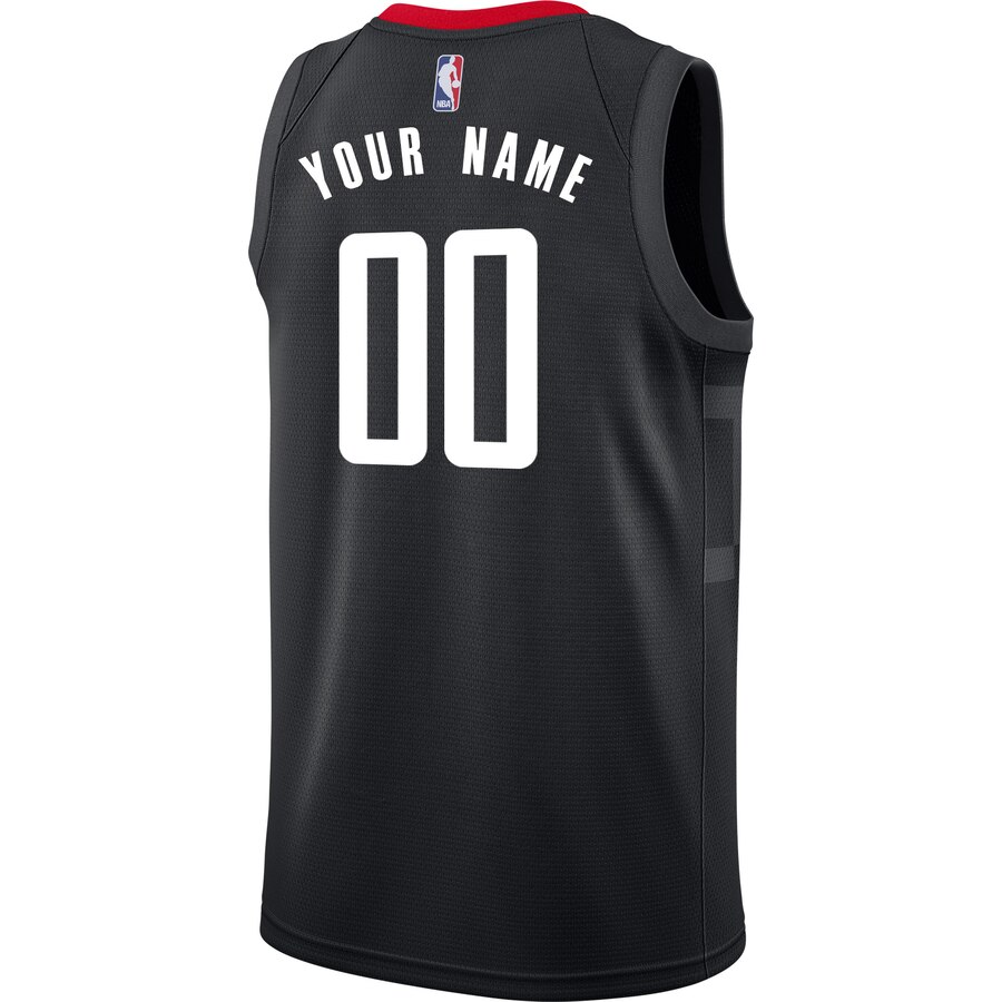 Houston Rockets Nike Swingman Custom Jersey Black – Statement Edition ...