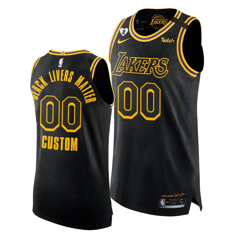 Lakers BLM Mamba Custom Black Jersey 2020 Playoffs – Www.nyjerseys.store
