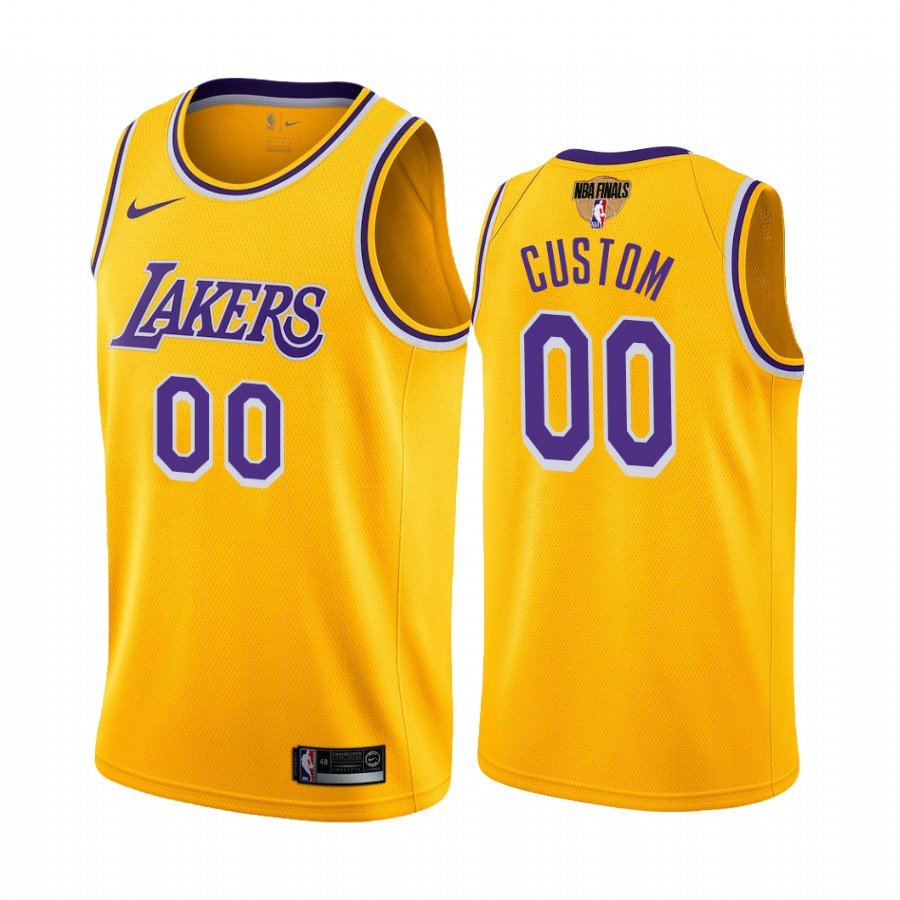 Lakers Custom 2020 NBA Finals Bound Gold Jersey Icon Edition ...