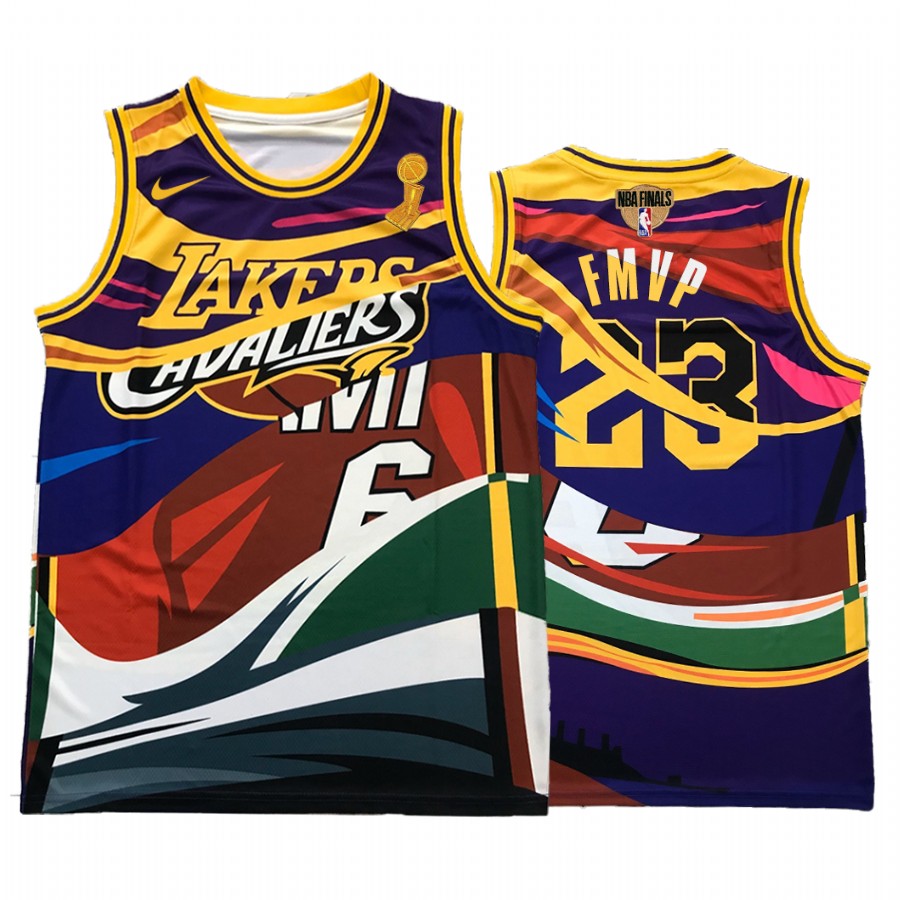 LeBron James LA Lakers X Cavaliers X Heat 4X FMVP Colorful Jersey ...
