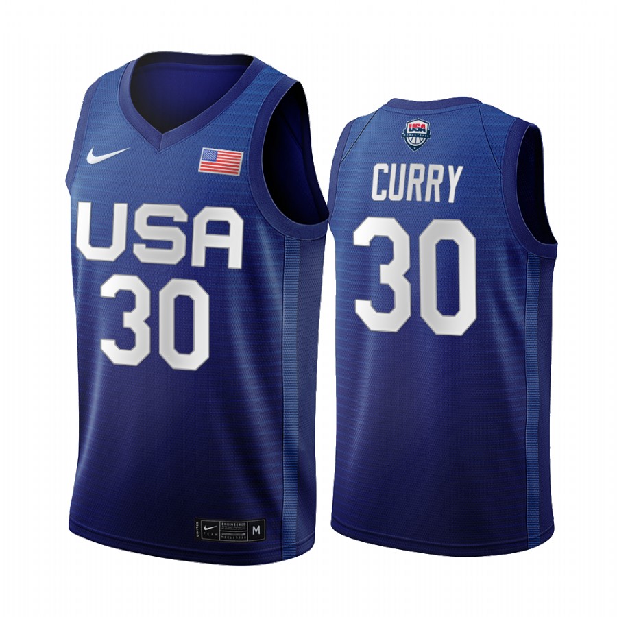 USMNT Golden State Warriors Stephen Curry 2020 Tokyo Olympics Navy ...