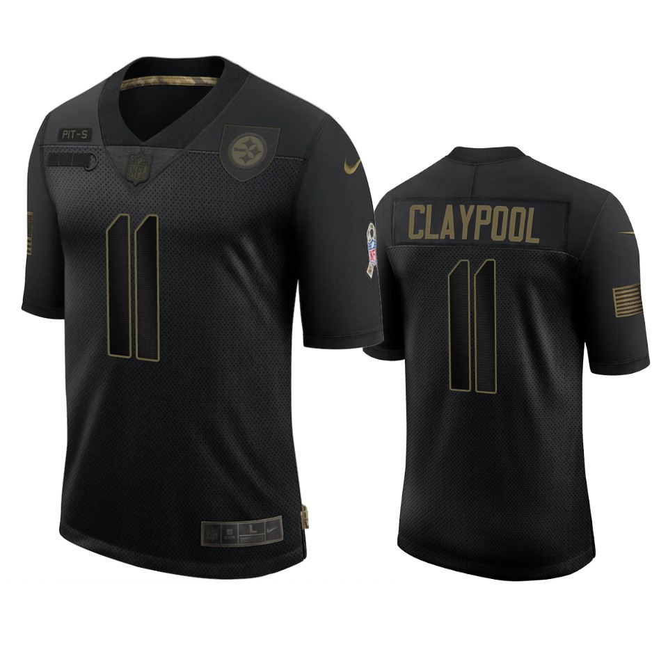 Men's Pittsburgh Steelers JuJu Smith-Schuster Nike Black 2020 Salute To  Service Limited Jersey