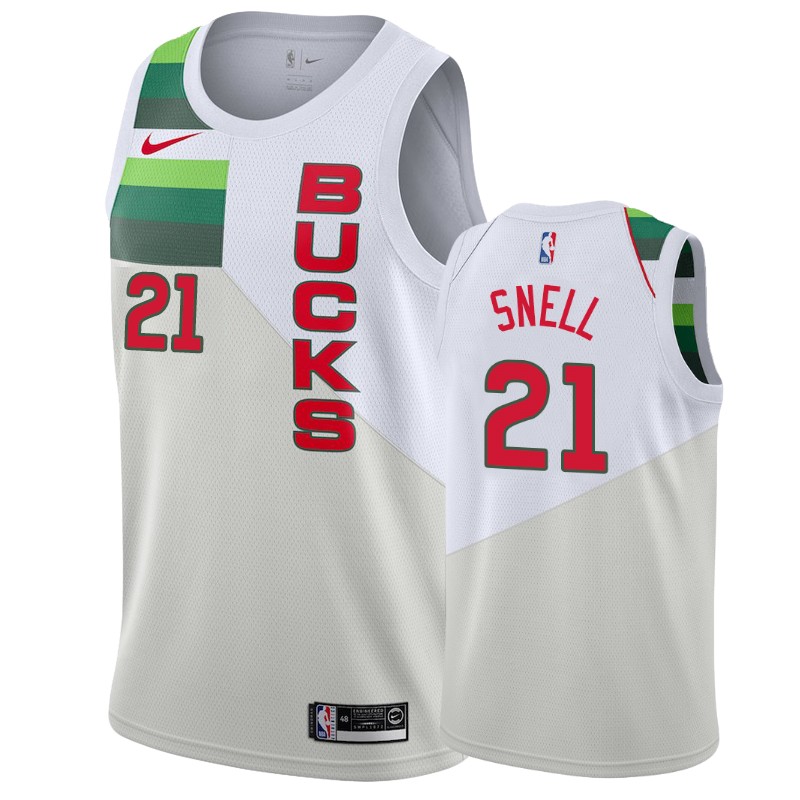 Milwaukee Bucks Tony Snell #21 White 2018-19 Earned Jersey ...