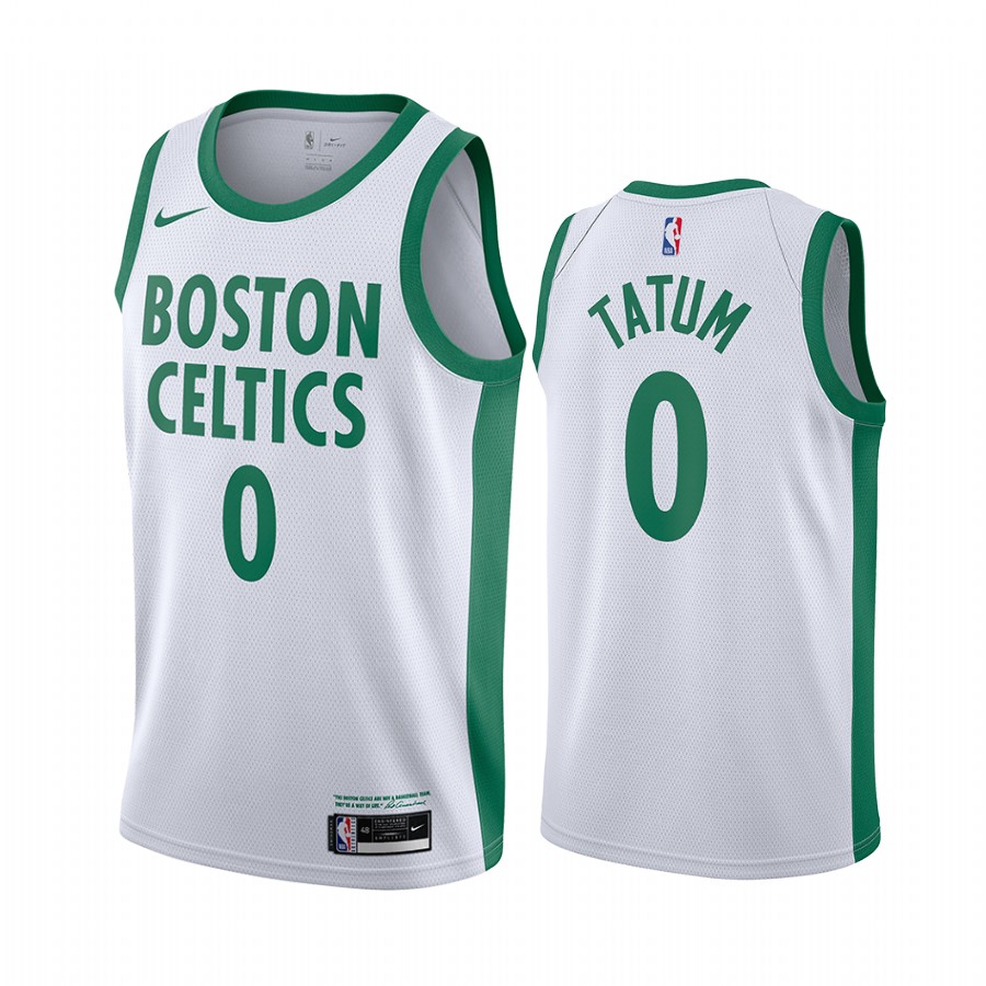 Men's Boston Celtics Jayson Tatum Nike White 2020/21 Swingman Player Jersey  - City Edition