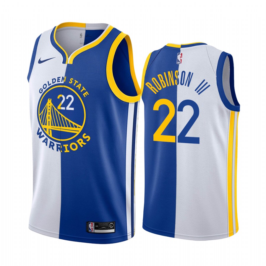 Warriors Glenn Robinson III #22 Split White Blue Jersey - Nyjerseys.store