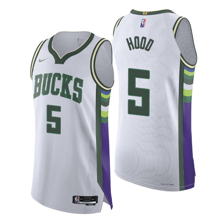 Milwaukee Bucks 2021-22 NBA 75TH Rodney Hood Authentic Jersey City ...