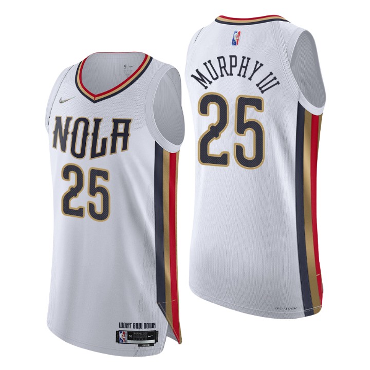 New Orleans Pelicans 2021-22 NBA 75TH Trey Murphy III Authentic Jersey ...