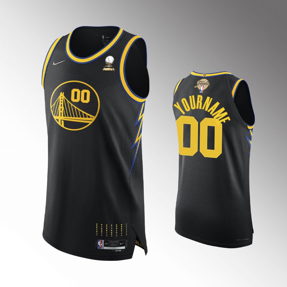 Warriors Custom 2022 Western Conference Champions Black City Edition ...