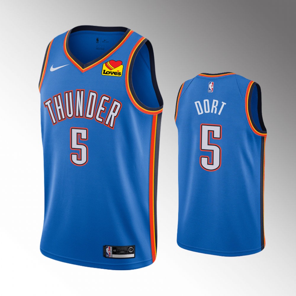 Thunder Luguentz Dort Icon Edition Blue dort Jersey - Www.nyjerseys.store