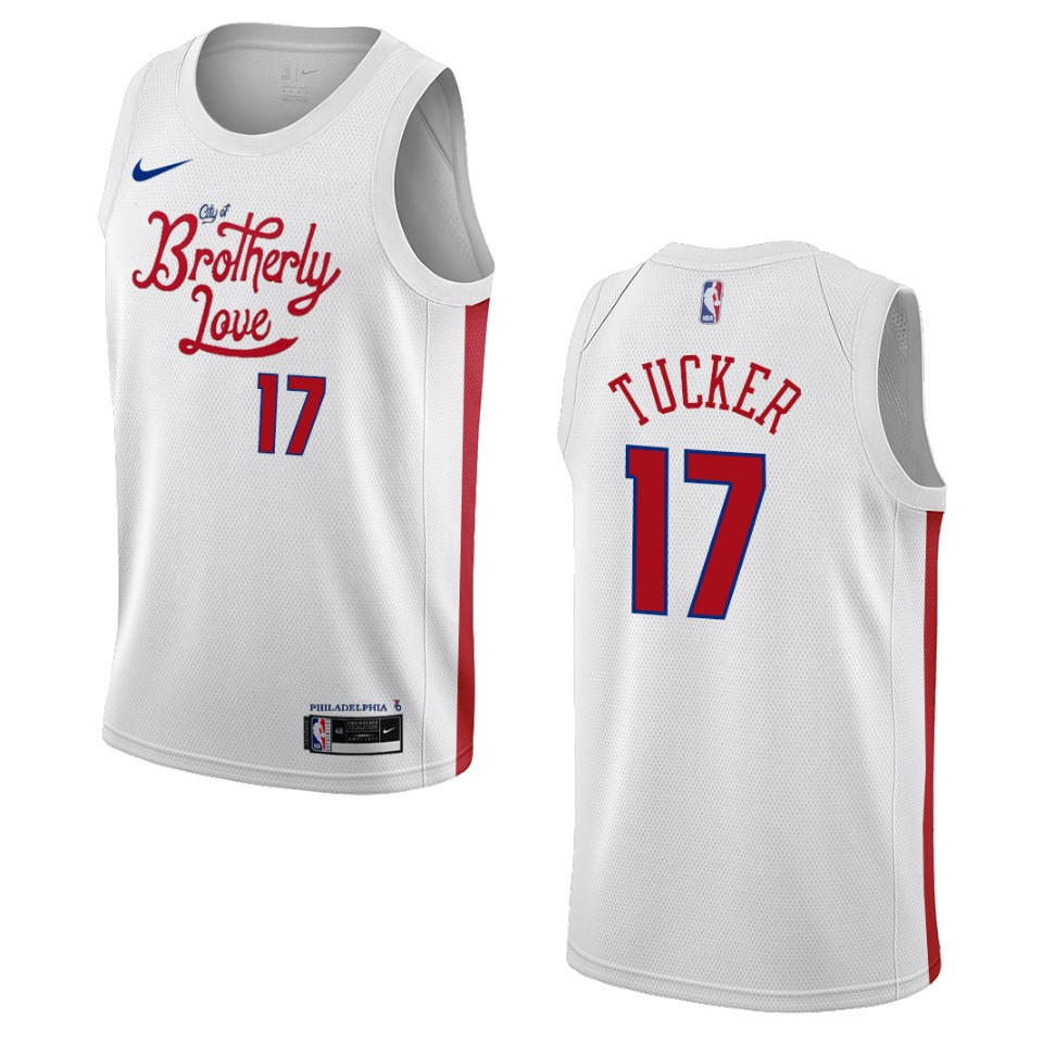 P.J. Tucker City Edition Philadelphia 76ers 2022-23 White Swingman ...