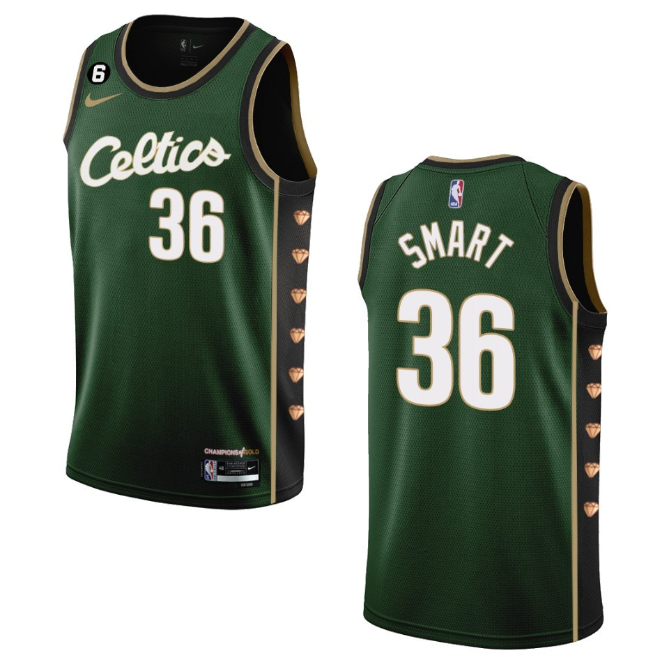 Boston Celtics Marcus Smart 2022-23 City Edition Dark Green Swingman ...