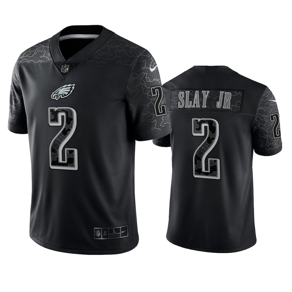 Eagles Darius Slay Jr Reflective Limited Black Jersey - Nyjerseys.store