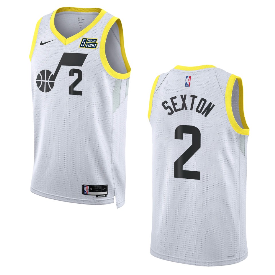 Collin Sexton White Association Edition 2022-23 Utah Jazz Swingman ...